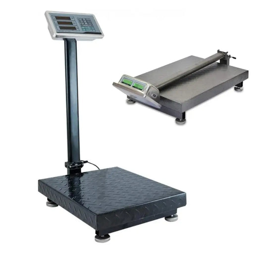 Bilancia Digitale Elettronica Professionale da 300 Kg con Display, Bilancia Industriale Ricaricabile per Utilizzo in Negozi, Abitazioni, Aziende.