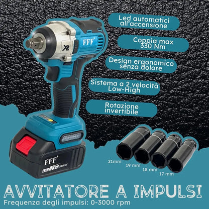 Kit 3 in 1 Trapano Avvitatore Avvitatore a Impulsi Smerigliatrice a Batteria