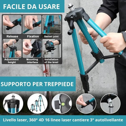 Livella laser Autolivellante 360° 4D, Laser 16