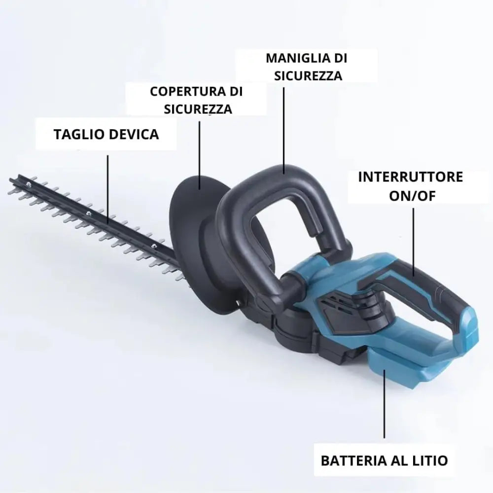 Tagliasiepi a Batteria 72V 5.0Ah con Lama da 50 cm e 2 Batterie, Tosasiepi Elettrico Potente e Leggero, Inclusa Mini Motosega da 6 Pollici per Potatura e Giardinaggio