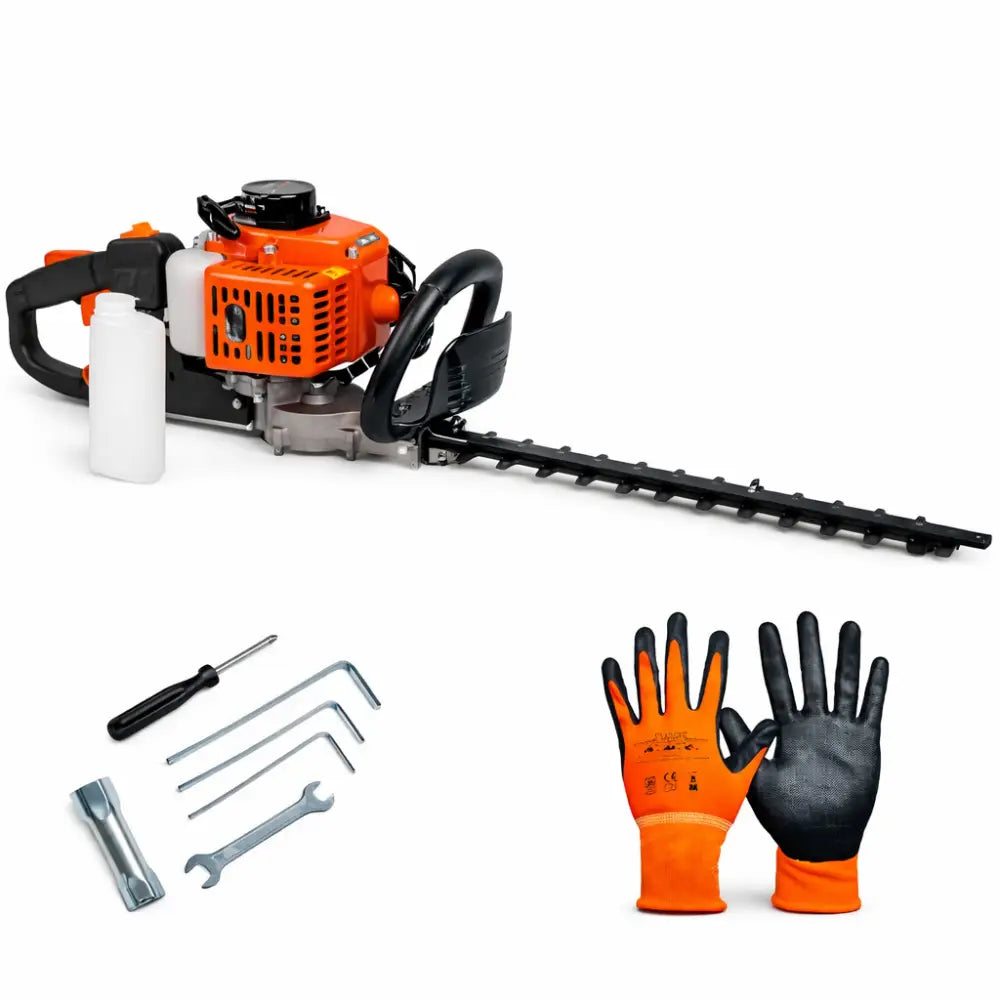 Tagliasiepi a Scoppio 23cc Professionale, Lama 60 cm, Manico Rotante, Leggero e Potente