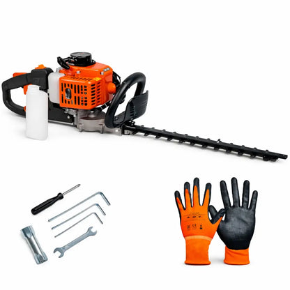Tagliasiepi a Scoppio 23cc Professionale, Lama 60 cm, Manico Rotante, Leggero e Potente